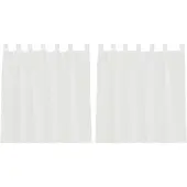 vidaXL Voile Rideaux avec poches pour tringles 2 pcs. Blanc