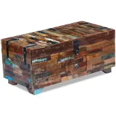 vidaXL Table basse coffre en vieux bois massif 80x40x35 cm