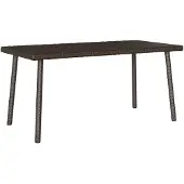 vidaXL Table basse de jardin rectangulaire marron 80x40x37 cm Poly rotin