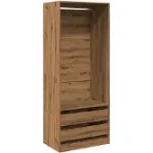 vidaXL Armoire Artisan-Chêne 80x50x200 cm Bois composite