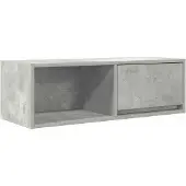 vidaXL Armoire TV gris béton 80x31x25,5 cm Bois composite