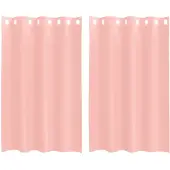 vidaXL Voile Rideaux avec oeillets 2 pcs. Rose 140x175 cm