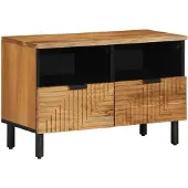 vidaXL Armoire TV 70x33x46 cm en bois massif d'acacia