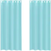 vidaXL Voile Rideaux avec oeillets 2 pcs. Turquoise