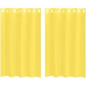 vidaXL Voile Rideaux avec oeillets 2 pcs. Jaune