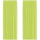 vidaXL Voile Rideaux avec patte 2 pcs. Vert pomme