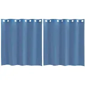 vidaXL Voile Rideaux avec œillets 2 pcs. Bleu roi