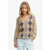 Superdry Pull-over beige / bleu-gris / gris foncé / homard