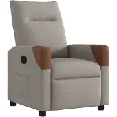 vidaXL Fauteuil relax Taupe Tissu