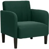 vidaXL Fauteuil avec accoudoirs vert foncé 54 cm velours