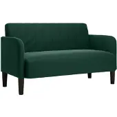 vidaXL Canapé causeuse vert foncé 109 cm velours