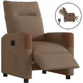 vidaXL Fauteuil relax électrique marron Tissu