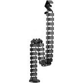 Logilink Goulotte de câbles verticale flexible pour bureau assis/debout Noir