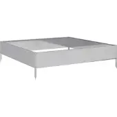 vidaXL Lit surélevé 100x100x26 cm Acier galvanisé