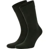 Suitable Chaussettes Mérinos Vert Foncé Lot de 2
