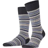Falke Chaussettes noir, Rayé