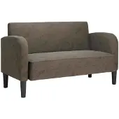 vidaXL Canapé deux places gris foncé 110 cm similicuir