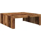 vidaXL Table basse imitation vieux bois 100x100x35 cm Bois composite