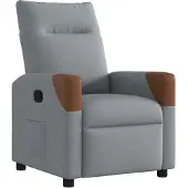 vidaXL Fauteuil relax gris clair Tissu