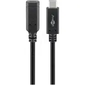 Goobay Câble d'extension USB-C - Prise USB-C vers prise femelle USB-C
