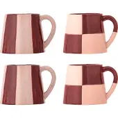 Bloomingville Ensemble de 4 tasses roses Floki