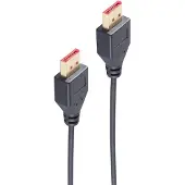 S-Impuls -BASIC-S--Câble port écran 1.4, mâle-mâle, UHD 8K, extra-fin noir, 1,0m (1 m), Câble vidéo, Noir