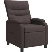 vidaXL Fauteuil relax brun foncé Tissu