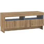 vidaXL Meuble TV LED, 5 pièces, bois composite imitation chêne artisanal