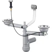 Deante Zxy 9912 Siphon For 1.5 And 2 Bowl Granite Sink Space Saver Tap Argenté