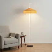 Lyora Lampe sur pied Tiffany Velvy jaune