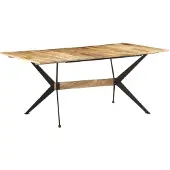 Syfax Table à manger 180x90x76 cm Bois de manguier massif