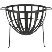 Esschert Design Braséro/panier Demi Sphère - Métal Noir - 61,1 x 50,1 x H 47,8 cm