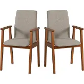 LeafDesign Esszimmerstuhl 2 x "SESSEL 2", kastanie, inari 23