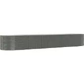 Syfax Parterre surélevé Acier revêtu par poudre 507x100x68 cm Gris