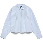 Vero Moda Chemisier 'VMARIA' bleu clair / gris foncé / blanc