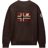 Napapijri Pull-over 'D-ARCHIVE' beige / marron / bordeaux / noir