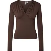 Pieces T-shirt marron