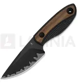 Kizer Cutlery Finch 1134A1, Black Acid Washed 3 Layer Composite Steel, Black G10/Mkuruti Wood, couteau fixe, Vincent Rizzo design