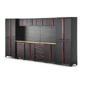 HBM système d'atelier modulaire 12 pièces, noir rouge