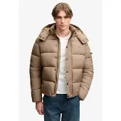 Superdry pour homme. M5012529A Veste matelassée Premium Ripstop beige (L), Casuel, Ribstop