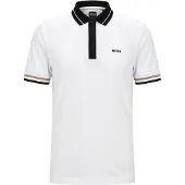 BOSS T-Shirt fonctionnel 'Court' caramel / noir / blanc