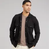 Threadbare Chemise manches longues Homme Relay Noir