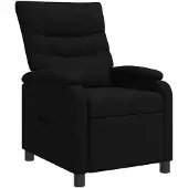 vidaXL Fauteuil de relaxation noir tissu