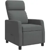 vidaXL Fauteuil de relaxation gris foncé Tissu