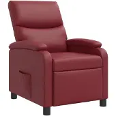 vidaXL Fauteuil , couleur vin, revêtement en similicuir