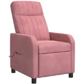 vidaXL Fauteuil de massage relaxant en velours rose (V)