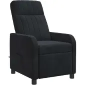 vidaXL Fauteuil de massage relaxant noir en velours (V)