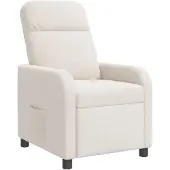 vidaXL Fauteuil , couleur crème, revêtement bouclé