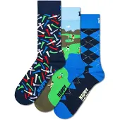 Happy socks Chaussettes 'Golf Cart' bleu / bleu marine / bleu clair / olive