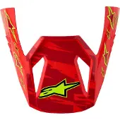 Alpinestars Visière SM3 Falcon Junior Red Fl White Blue Yl Fl Gl, Taille: One Size